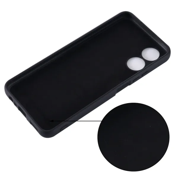 RUBBER Ochranný kryt pre Oppo A17 čierny