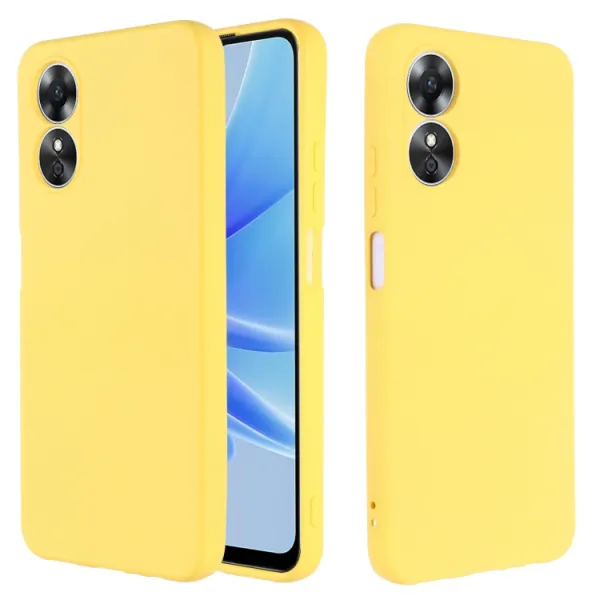 RUBBER Ochranný kryt pre Oppo A17 žltý