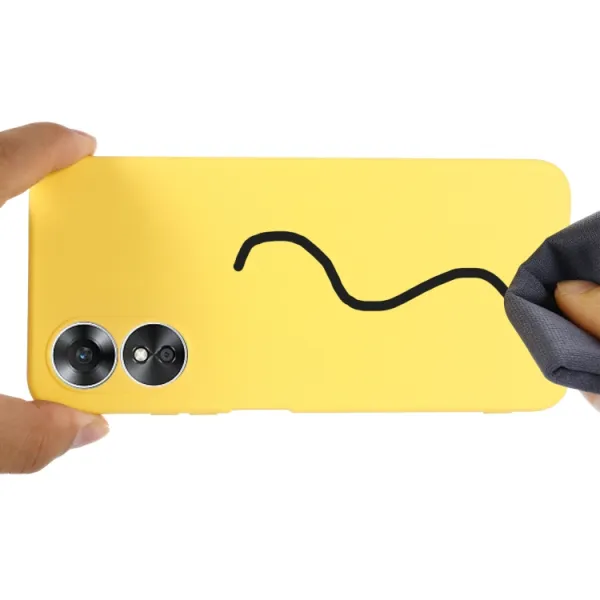 RUBBER Ochranný kryt pre Oppo A17 žltý