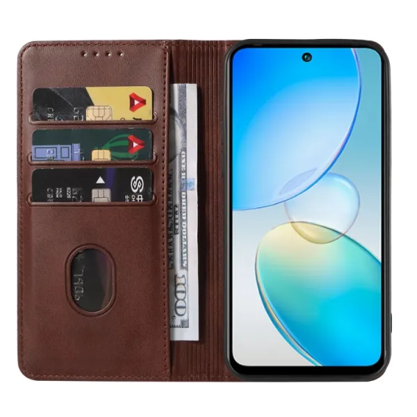 MAGNETIC Zaklápací kryt pre Infinix Hot 11 hnedý