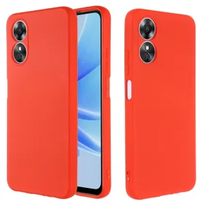 RUBBER Ochranný kryt pre Oppo A17 červený