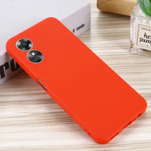 RUBBER Ochranný kryt pre Oppo A17 červený