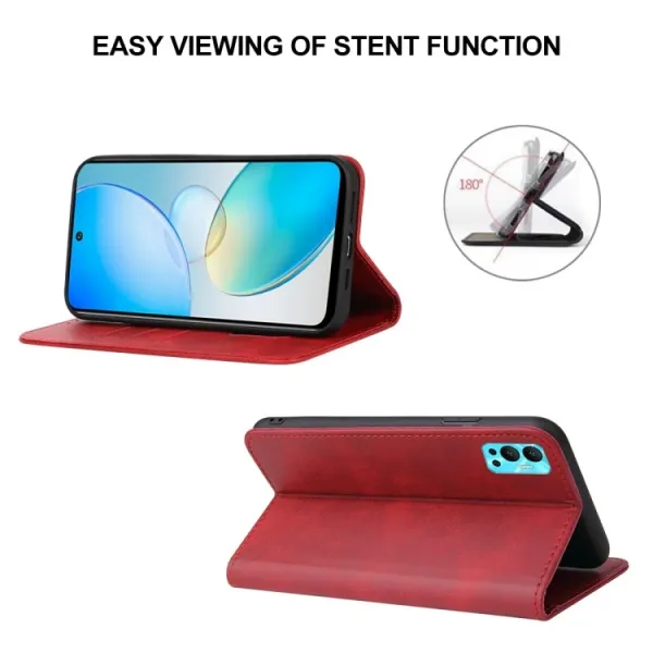 MAGNETIC Zaklápací kryt pre Infinix Hot 11 červený