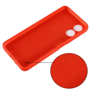 RUBBER Ochranný kryt pre Oppo A17 červený