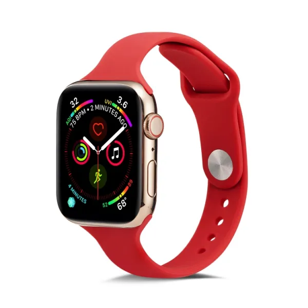 THIN Silikónový remienok Apple Watch Ultra 1 / 2 / 3 (49mm) / 9 / 8 / 7 (45mm) / 6 / SE / 5 / 4 (44mm) / 3 / 2 / 1 (42mm) RED