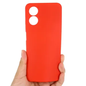 RUBBER Ochranný kryt pre Oppo A17 červený