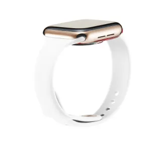 THIN Silikónový remienok Apple Watch 9 / 8 / 7 (41mm) / 6 / SE / 5 / 4 (40mm) / 3 / 2 / 1 (38mm) WHITE
