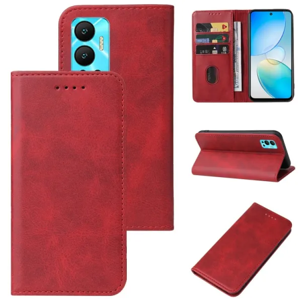 MAGNETIC Zaklápací kryt pre Infinix Hot 11 červený