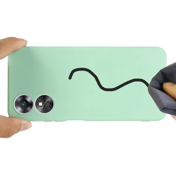 RUBBER Ochranný kryt pre Oppo A17 zelený