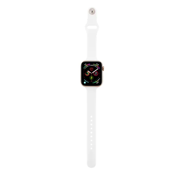 THIN Silikónový remienok Apple Watch 9 / 8 / 7 (41mm) / 6 / SE / 5 / 4 (40mm) / 3 / 2 / 1 (38mm) WHITE