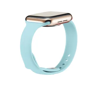 THIN Silikónový remienok Apple Watch 9 / 8 / 7 (41mm) / 6 / SE / 5 / 4 (40mm) / 3 / 2 / 1 (38mm) LIGHT BLUE