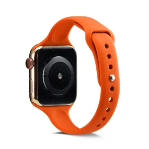THIN Silikónový remienok Apple Watch 9 / 8 / 7 (41mm) / 6 / SE / 5 / 4 (40mm) / 3 / 2 / 1 (38mm) ORANGE
