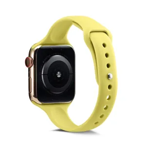 THIN Silikónový remienok Apple Watch 9 / 8 / 7 (41mm) / 6 / SE / 5 / 4 (40mm) / 3 / 2 / 1 (38mm) YELLOW