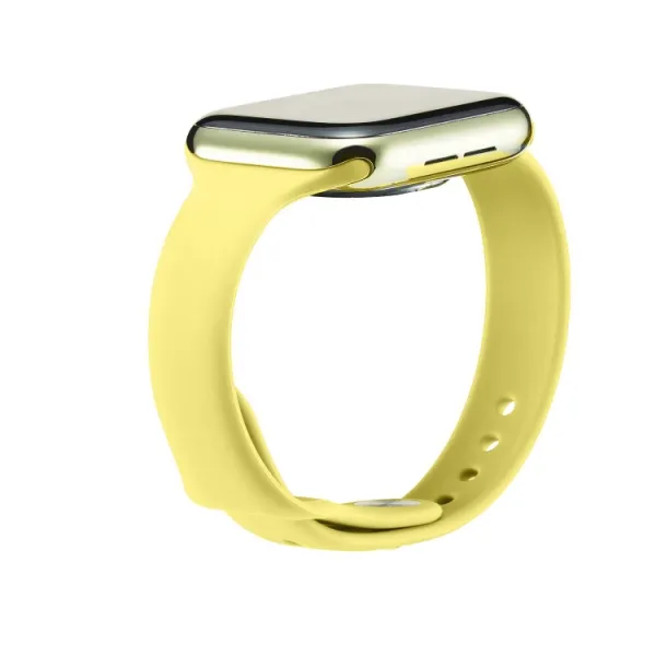 THIN Silikónový remienok Apple Watch 9 / 8 / 7 (41mm) / 6 / SE / 5 / 4 (40mm) / 3 / 2 / 1 (38mm) YELLOW