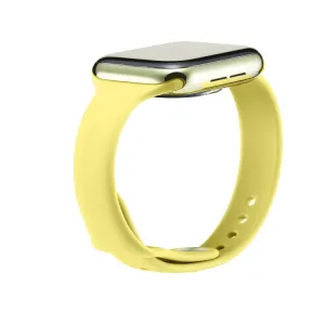 THIN Silikónový remienok Apple Watch 9 / 8 / 7 (41mm) / 6 / SE / 5 / 4 (40mm) / 3 / 2 / 1 (38mm) YELLOW