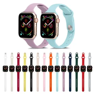 THIN Silikónový remienok Apple Watch Ultra 1 / 2 / 3 (49mm) / 9 / 8 / 7 (45mm) / 6 / SE / 5 / 4 (44mm) / 3 / 2 / 1 (42mm) LIGHT BLUE