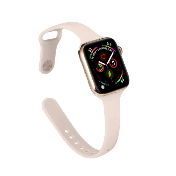 THIN Silikónový remienok Apple Watch Ultra 1 / 2 / 3 (49mm) / 9 / 8 / 7 (45mm) / 6 / SE / 5 / 4 (44mm) / 3 / 2 / 1 (42mm) PINK SILTY