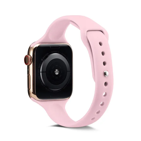 THIN Silikónový remienok Apple Watch 9 / 8 / 7 (41mm) / 6 / SE / 5 / 4 (40mm) / 3 / 2 / 1 (38mm) PINK