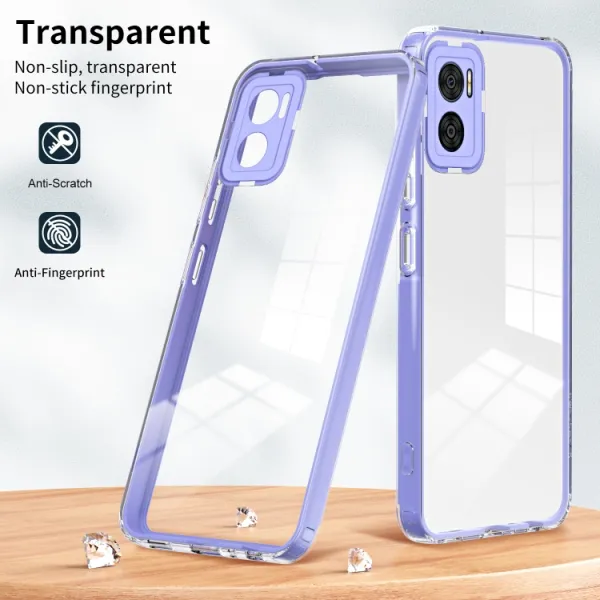 CRYSTAL Ochranný kryt pre Motorola Moto E22 / E22i fialový