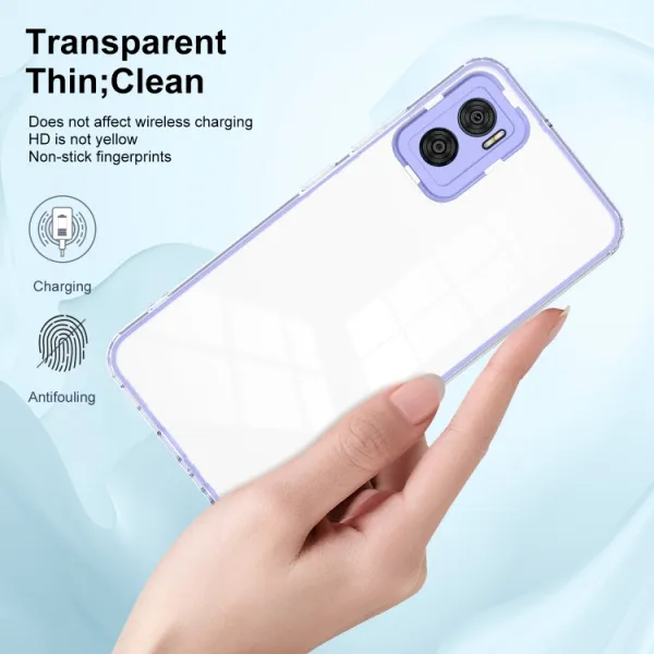 CRYSTAL Ochranný kryt pre Motorola Moto E22 / E22i fialový