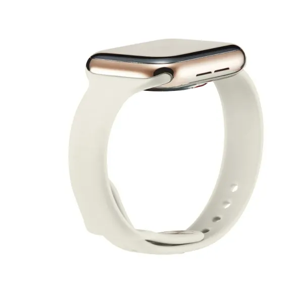 THIN Silikónový remienok Apple Watch 9 / 8 / 7 (41mm) / 6 / SE / 5 / 4 (40mm) / 3 / 2 / 1 (38mm) CREAMY WHITE