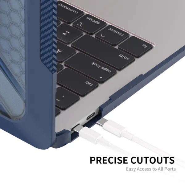 ENKAY RUGGED Ochranný set pre Apple Macbook Air 13 A2179 / A2337 modrý