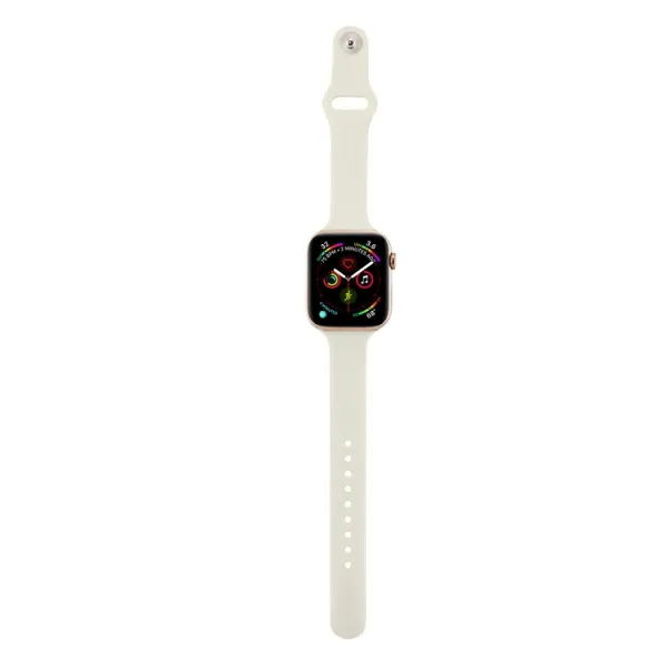 THIN Silikónový remienok Apple Watch 9 / 8 / 7 (41mm) / 6 / SE / 5 / 4 (40mm) / 3 / 2 / 1 (38mm) CREAMY WHITE