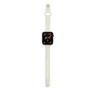 THIN Silikónový remienok Apple Watch 9 / 8 / 7 (41mm) / 6 / SE / 5 / 4 (40mm) / 3 / 2 / 1 (38mm) CREAMY WHITE