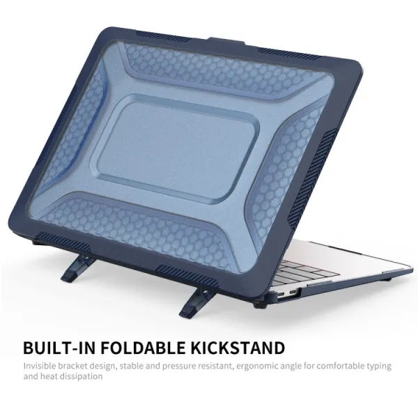 ENKAY RUGGED Ochranný set pre Apple Macbook Air 13 A2179 / A2337 modrý