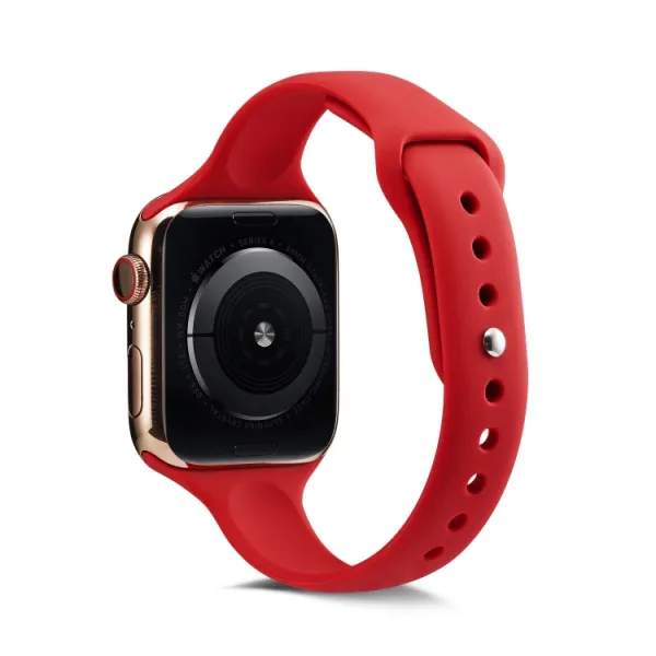THIN Silikónový remienok Apple Watch Ultra 1 / 2 / 3 (49mm) / 9 / 8 / 7 (45mm) / 6 / SE / 5 / 4 (44mm) / 3 / 2 / 1 (42mm) RED
