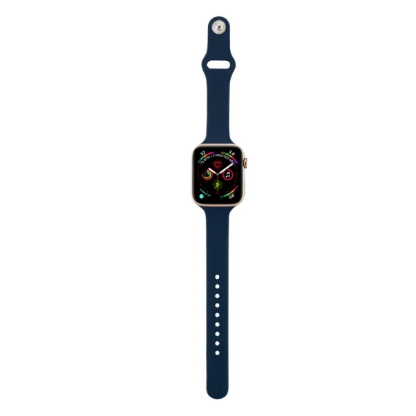 THIN Silikónový remienok Apple Watch 9 / 8 / 7 (41mm) / 6 / SE / 5 / 4 (40mm) / 3 / 2 / 1 (38mm) DARK BLUE
