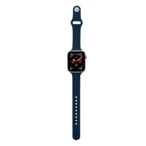 THIN Silikónový remienok Apple Watch 9 / 8 / 7 (41mm) / 6 / SE / 5 / 4 (40mm) / 3 / 2 / 1 (38mm) DARK BLUE