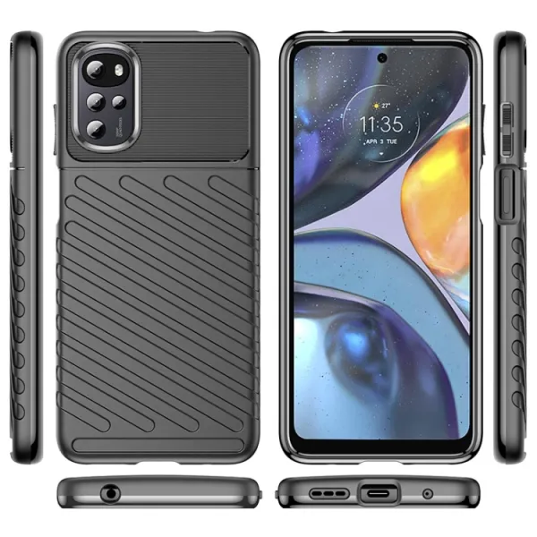 THUNDER Ochranný kryt Motorola Moto E22s čierny