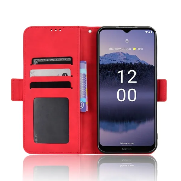 SLOT Peňaženkový obal pre Nokia G11 Plus červený