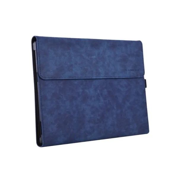 CARA 2v1 Zaklápací obal + puzdro na príslušenstvo pre Microsoft Surface Pro X modré