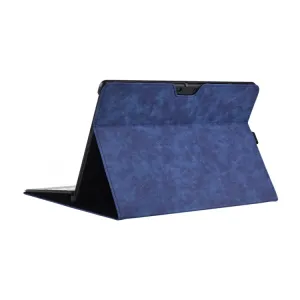 CARA 2v1 Zaklápací obal + puzdro na príslušenstvo pre Microsoft Surface Pro X modré