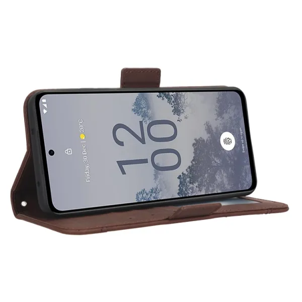 SLOT Peňaženkový obal pre Nokia X30 hnedý