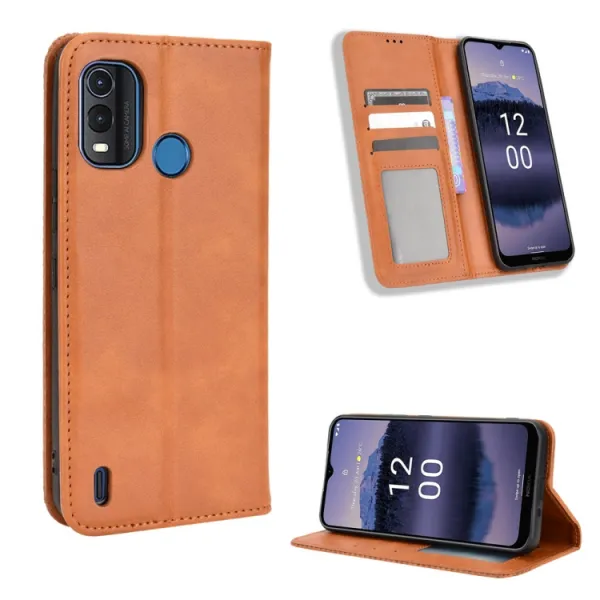 BUSINESS Peňaženkový kryt pre Nokia G11 Plus hnedý