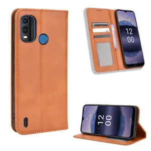 BUSINESS Peňaženkový kryt pre Nokia G11 Plus hnedý
