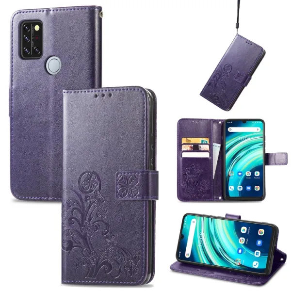 ART FLOWERS Peňaženkový kryt Umidigi A9 Pro fialový