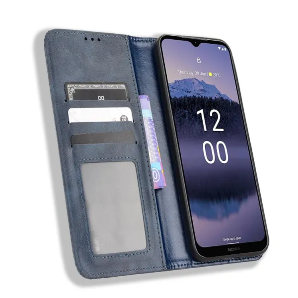 BUSINESS Peňaženkový kryt pre Nokia G11 Plus modrý