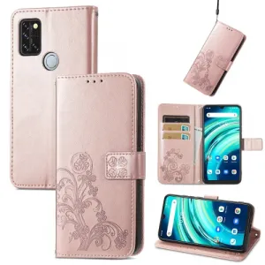 ART FLOWERS Peňaženkový kryt Umidigi A9 Pro svetloružový