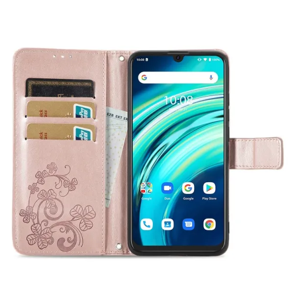 ART FLOWERS Peňaženkový kryt Umidigi A9 Pro svetloružový