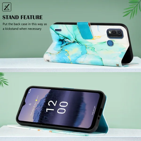 ART MARBLE Peňaženkový kryt Nokia G11 Plus GREEN