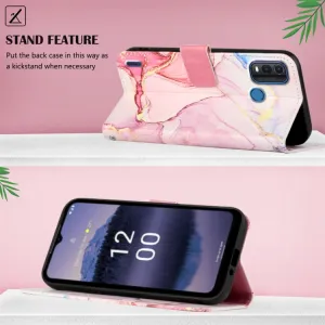 ART MARBLE Peňaženkový kryt Nokia G11 Plus ROSE GOLD