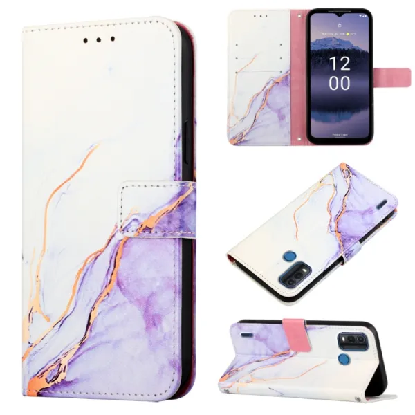 ART MARBLE Peňaženkový kryt Nokia G11 Plus PURPLE