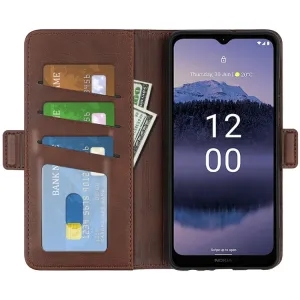 SIDE Peňaženkové puzdro pre Nokia G11 Plus tmavohnedé