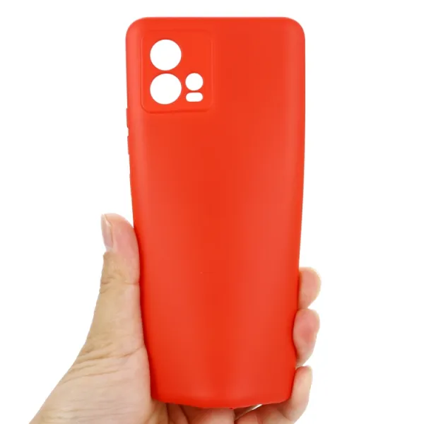 RUBBER Ochranný kryt pre Motorola Moto G72 červený