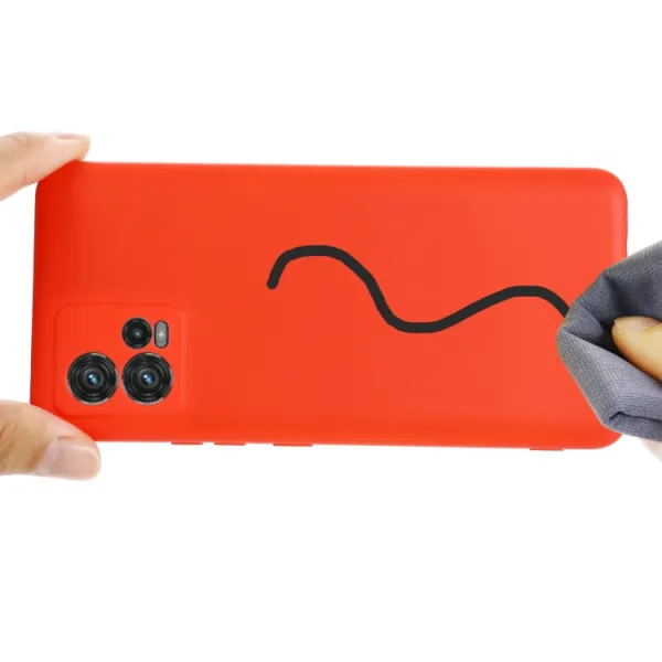 RUBBER Ochranný kryt pre Motorola Moto G72 červený