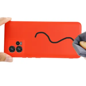 RUBBER Ochranný kryt pre Motorola Moto G72 červený